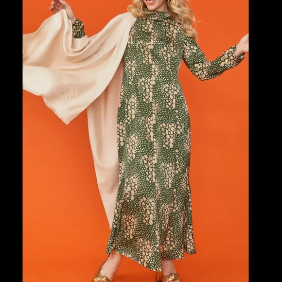 JAYLEY Silk Blend Maxi Dress size S/M - Picture 1 of 8